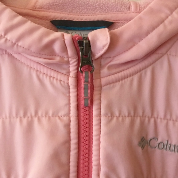 COLUMBIA SPORTSWEAR GIRL'S PINK HOODIE JACKET SIZE M (10-12) - Picture 4 of 7